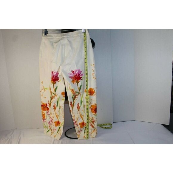 ladies womyn floral pants size 2 - Picture 4 of 6